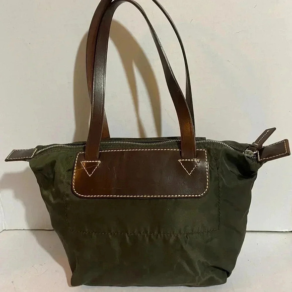 Dooney and Bourke mini green nylon tote bag - Picture 2 of 11